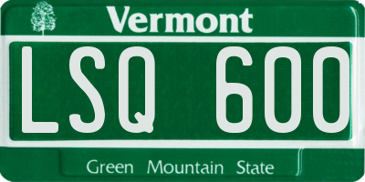 VT license plate LSQ600