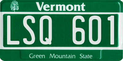 VT license plate LSQ601