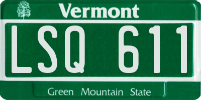 VT license plate LSQ611