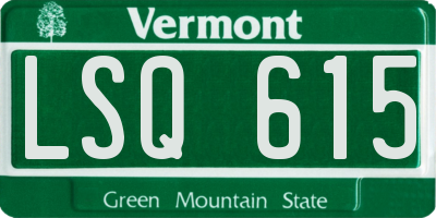 VT license plate LSQ615