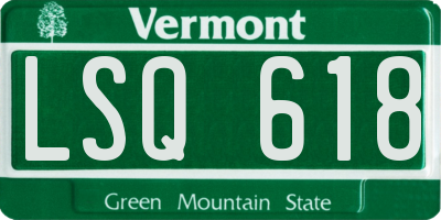 VT license plate LSQ618