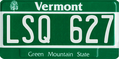 VT license plate LSQ627