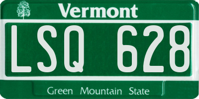 VT license plate LSQ628