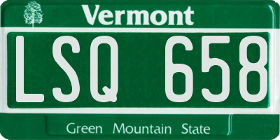 VT license plate LSQ658