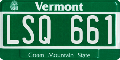 VT license plate LSQ661