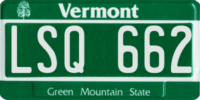 VT license plate LSQ662
