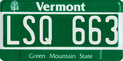 VT license plate LSQ663
