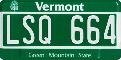 VT license plate LSQ664