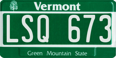 VT license plate LSQ673