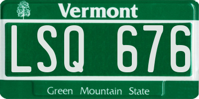 VT license plate LSQ676