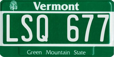 VT license plate LSQ677