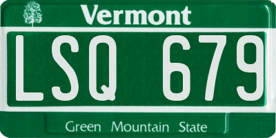 VT license plate LSQ679