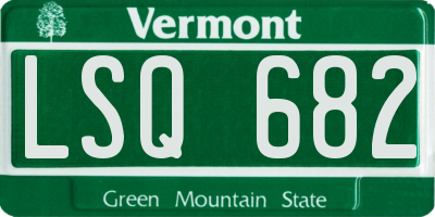 VT license plate LSQ682