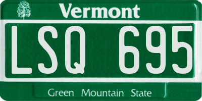 VT license plate LSQ695