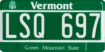 VT license plate LSQ697