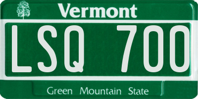 VT license plate LSQ700