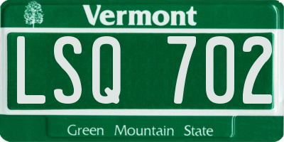 VT license plate LSQ702