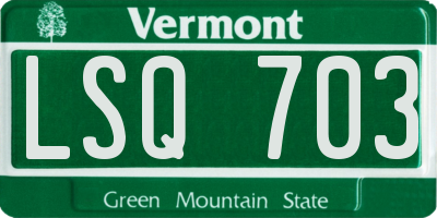 VT license plate LSQ703