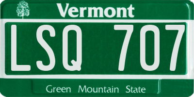 VT license plate LSQ707