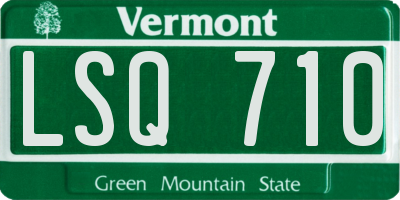 VT license plate LSQ710