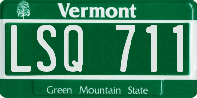 VT license plate LSQ711