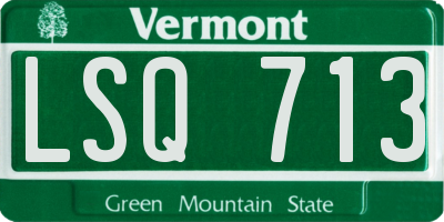 VT license plate LSQ713