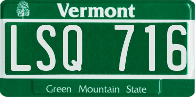 VT license plate LSQ716