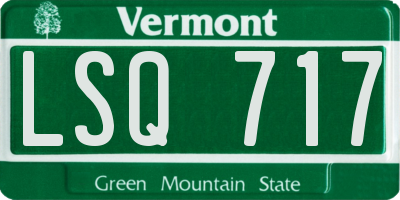 VT license plate LSQ717