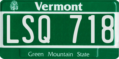 VT license plate LSQ718
