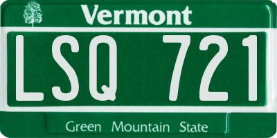 VT license plate LSQ721