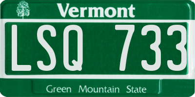 VT license plate LSQ733