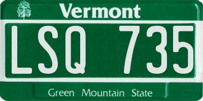 VT license plate LSQ735