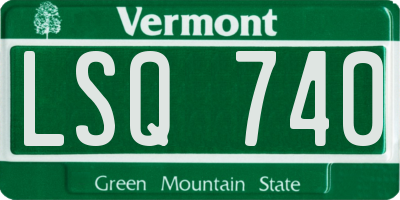 VT license plate LSQ740