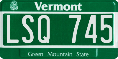 VT license plate LSQ745