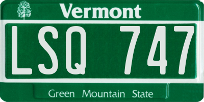 VT license plate LSQ747