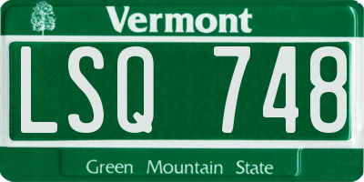VT license plate LSQ748