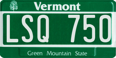VT license plate LSQ750