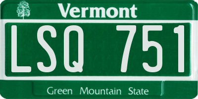 VT license plate LSQ751