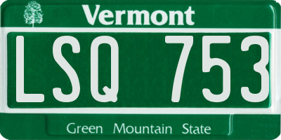 VT license plate LSQ753