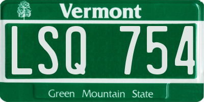 VT license plate LSQ754