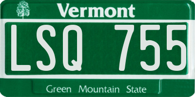 VT license plate LSQ755