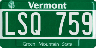 VT license plate LSQ759