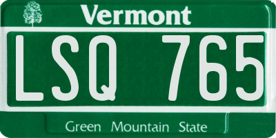 VT license plate LSQ765