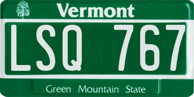VT license plate LSQ767