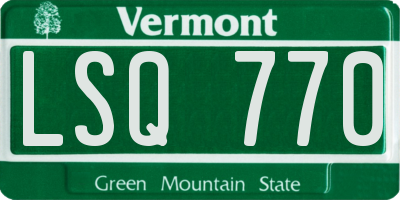 VT license plate LSQ770