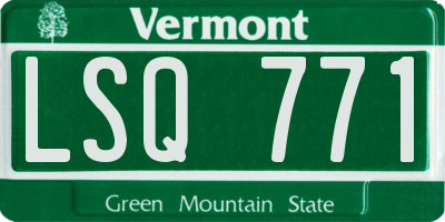 VT license plate LSQ771