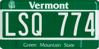 VT license plate LSQ774