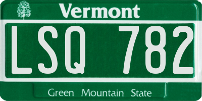 VT license plate LSQ782