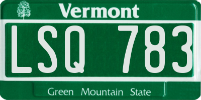 VT license plate LSQ783