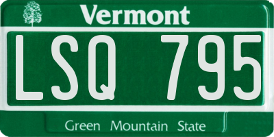 VT license plate LSQ795